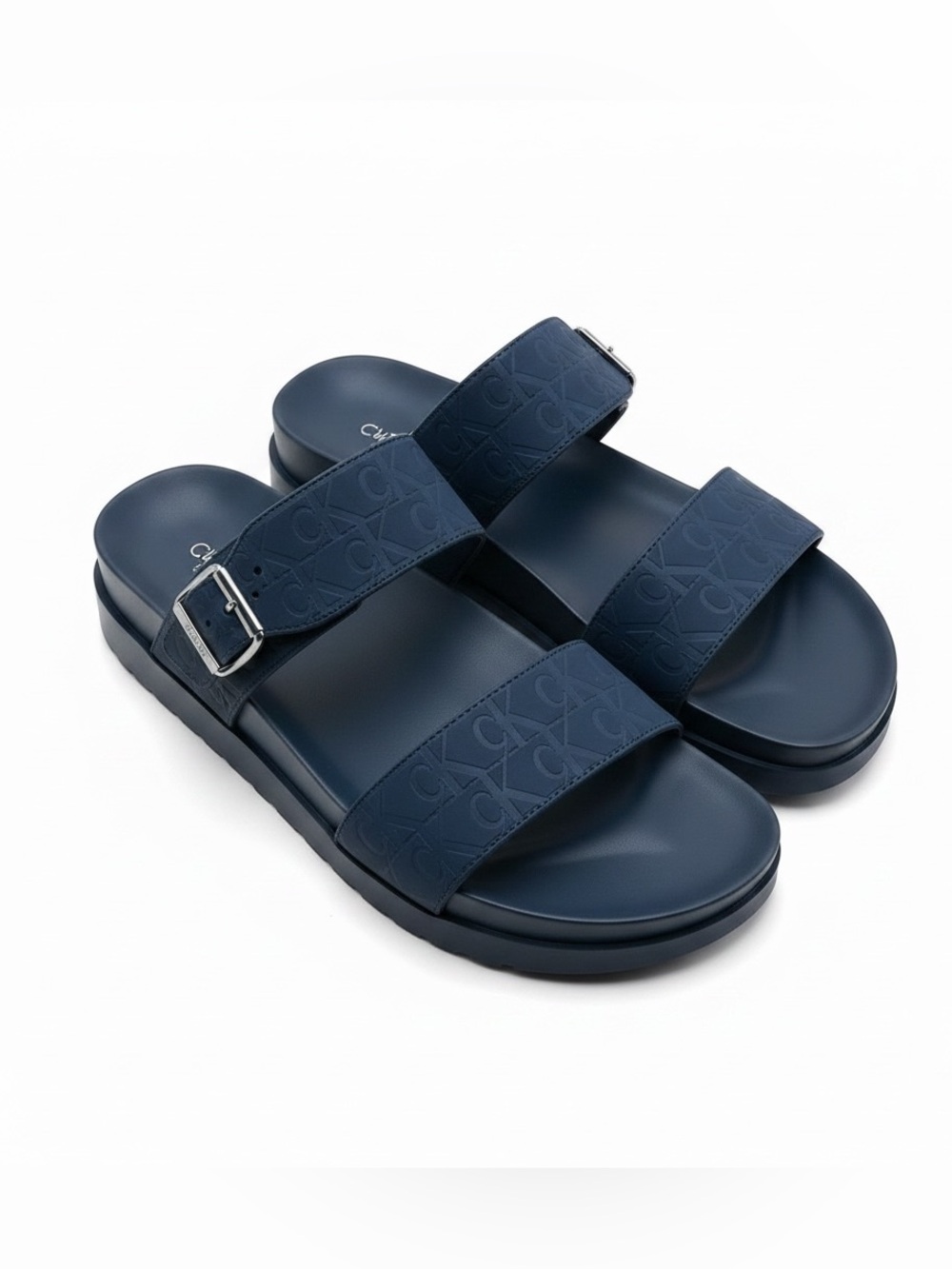 ♥️♥️ Calvin Klein Women's Landesa Double Band Flat Slip-On Sandals